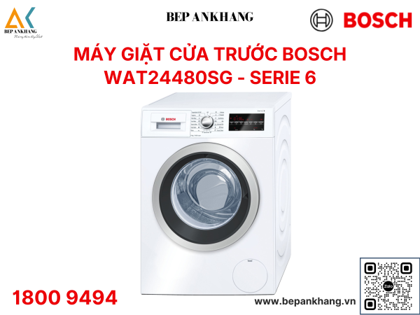 Máy giặt 8kg WAT24480SG - Series 8 - 1200 vòng/phút - Xuất xứ: Ấn Độ 
